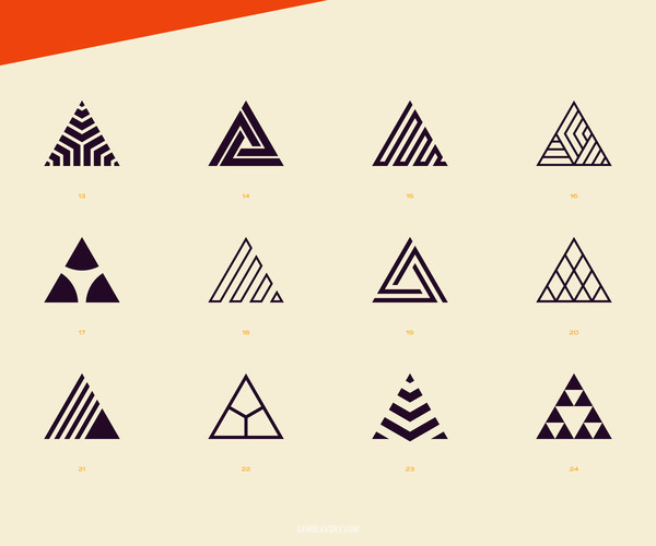 ArtStation - 96 Abstract logo marks & geometric shapes collection