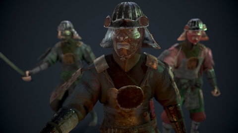 Samurai with 3 skins