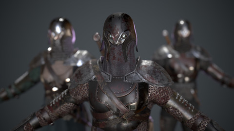 Medieval dark warrior