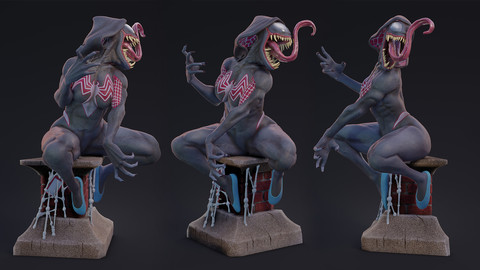 Gwenom Statue (3D Printable)