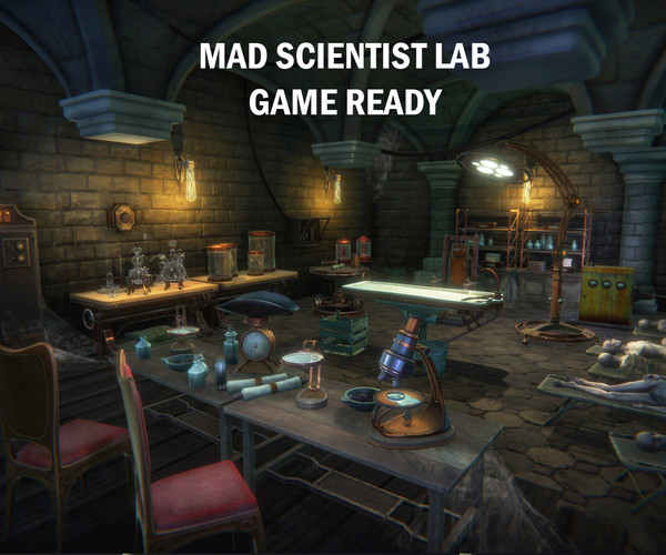 ArtStation Mad scientist lab Game Assets