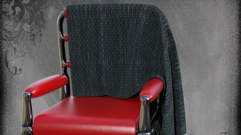 Chair with plaid for DAZ Studio