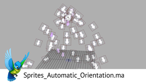Maya nParticle Sprites Orientation Preset