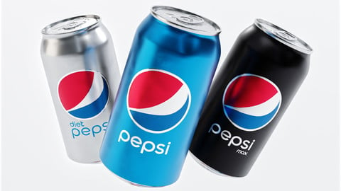 Set of Pepsi Cans - Classic, Zero, Diet, Cola Sodas