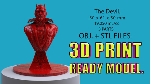 The Devil. (3D Printable Model)