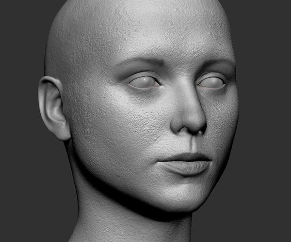 Artstation - Woman Head Base Mesh 3d Model 