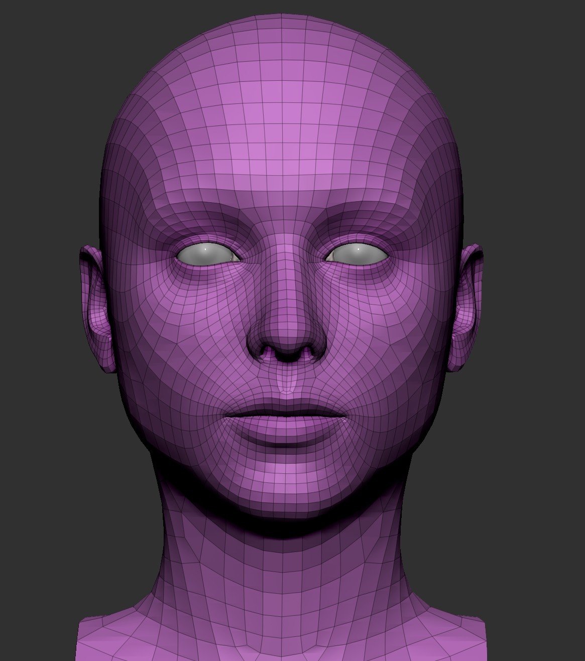 Artstation Woman Head Base Mesh 3d Model Game Assets