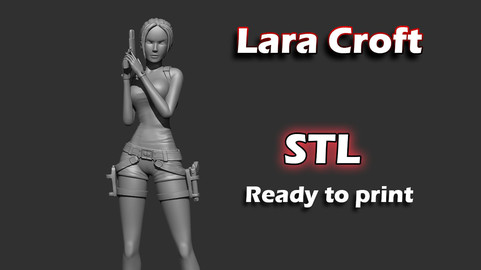 Lara Croft Tomb Raider 3D print ready