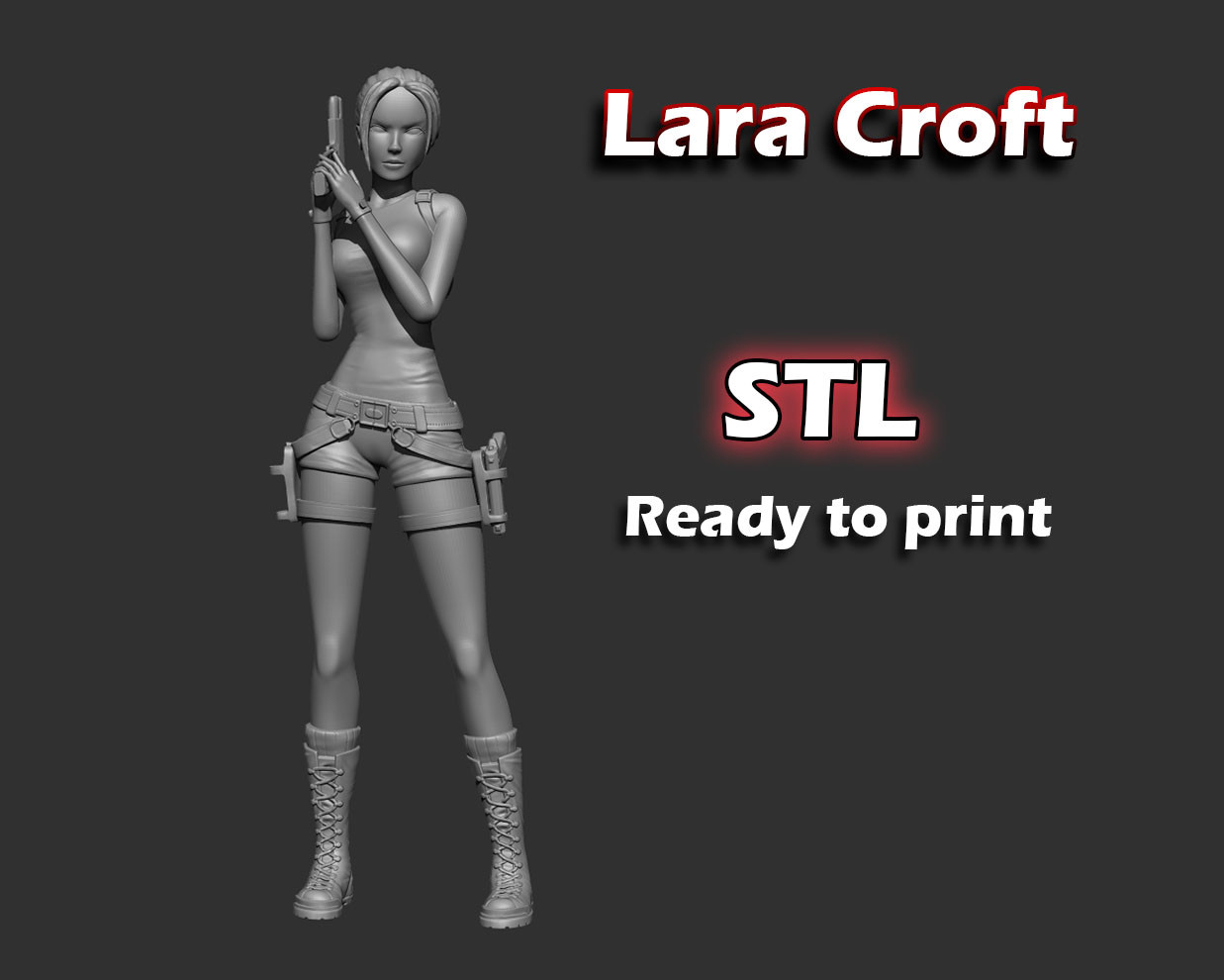lara croft 3d model