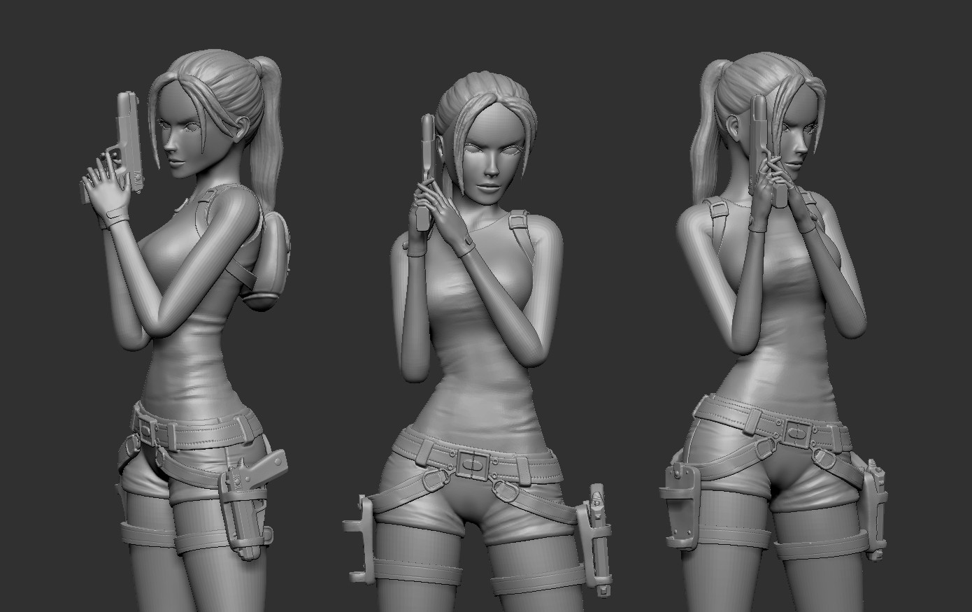 Artstation Lara Croft Tomb Raider 3d Print Ready Resources