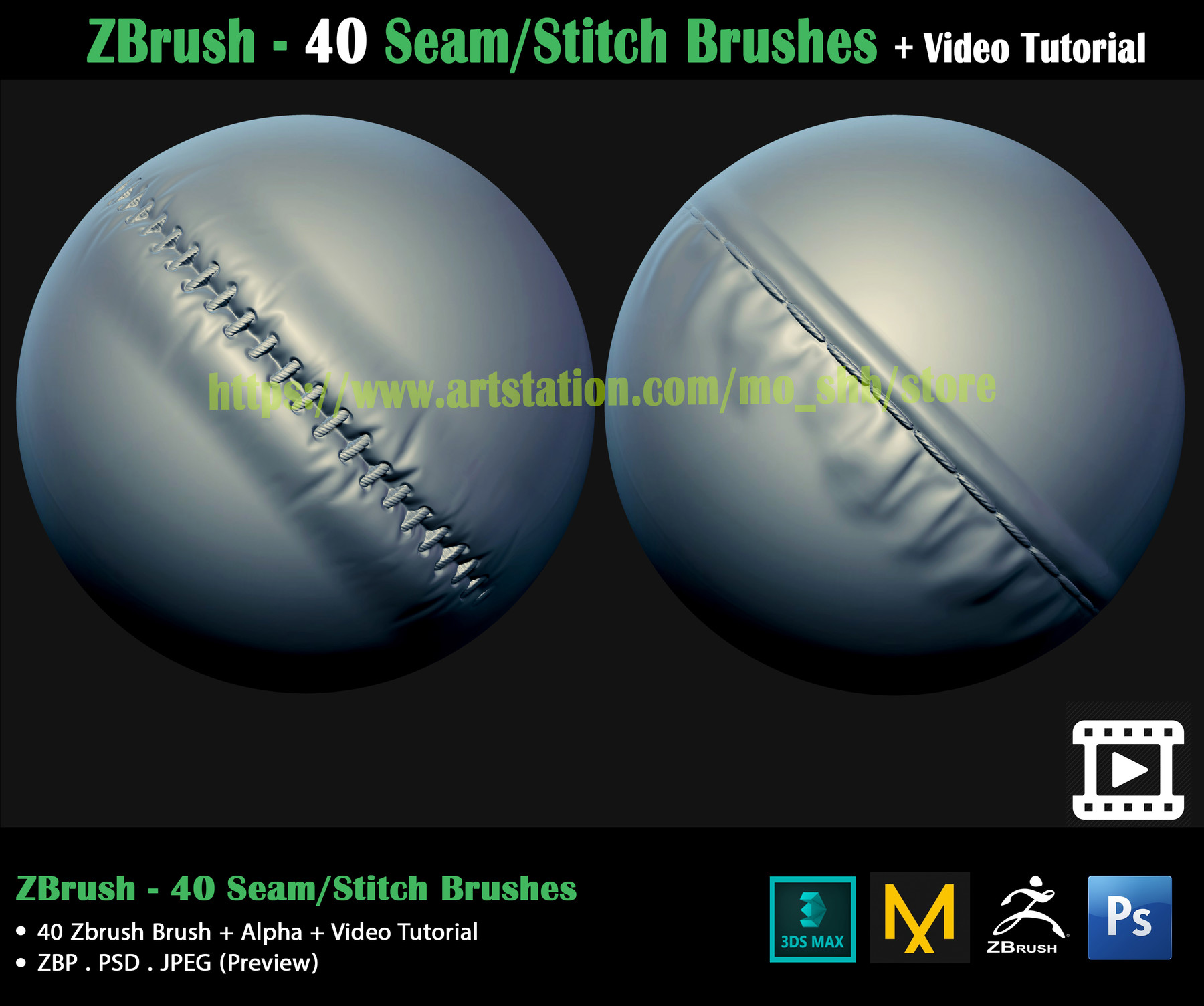 how to add stitching in zbrush