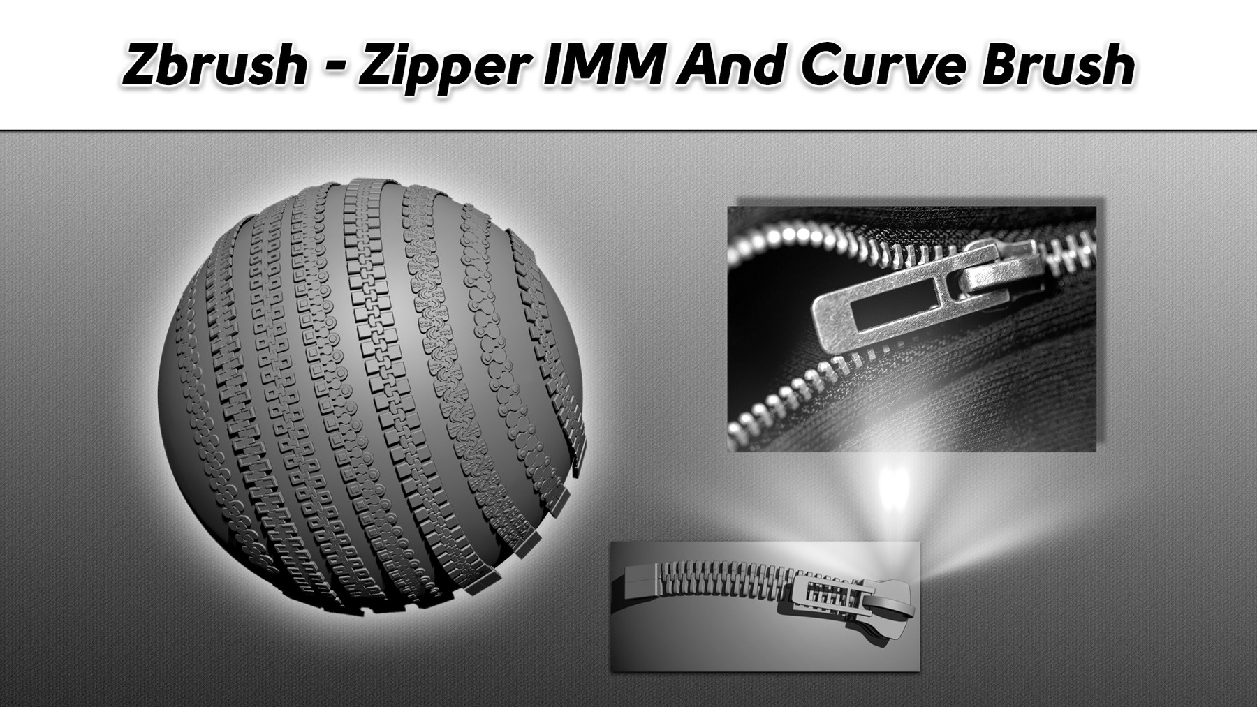 create zipper zbrush
