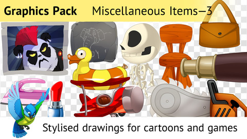 Graphics Pack 3—85 Drawings for Cartoons and Games