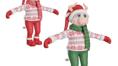 Bull stylized character