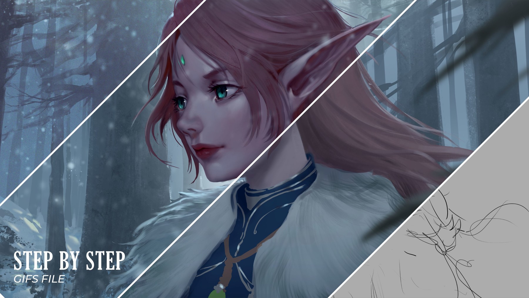 ArtStation - Winter Elf - Tutorial & Walkthrough Volume 2 | Tutorials