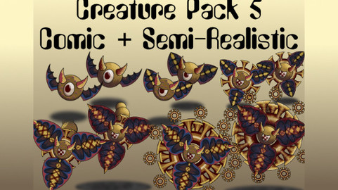 Creature Pack 5 Comic + Semi-Realistic