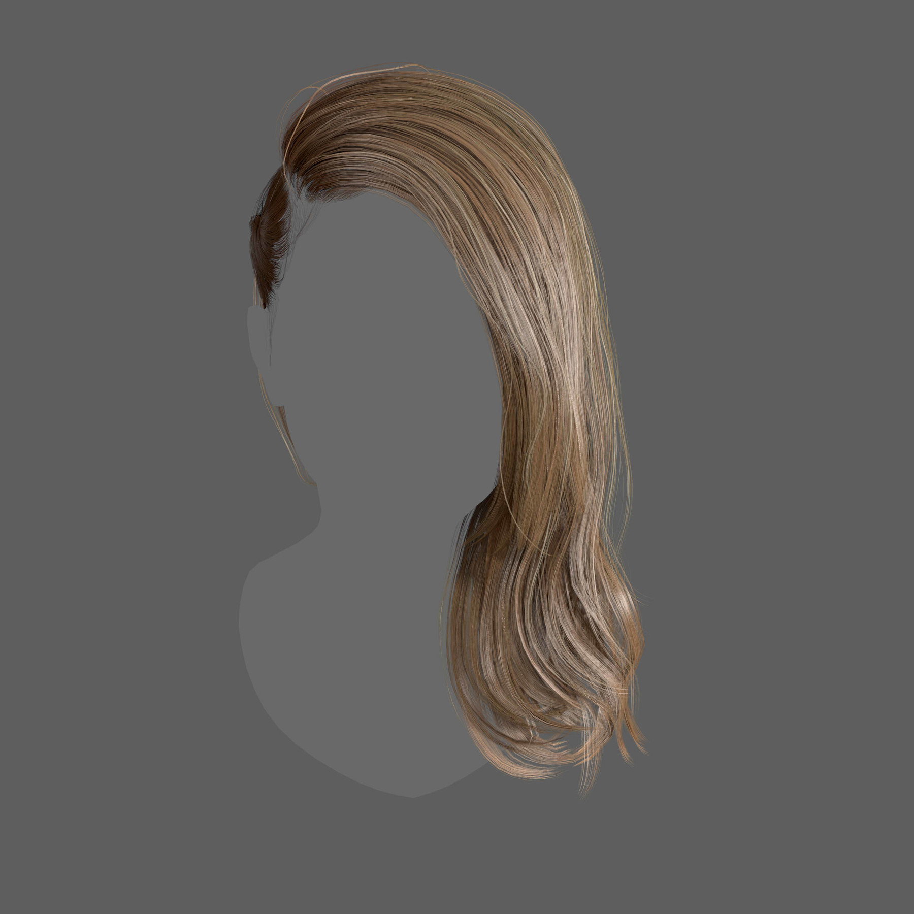 ArtStation - Side Plait Realtime Hair | Game Assets