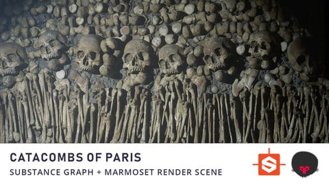 Paris Catacombs Substance Material + Marmoset Render Scene