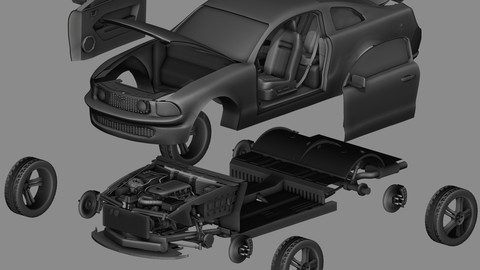 Ford mustang 2005 3d model