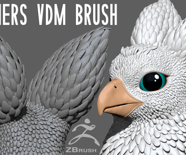 ArtStation Feathers Chisel / VDM / Multi Alpha Brush Brushes
