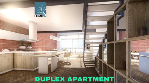 Modern Duplex Apartment Scene - Lumion - Low Poly