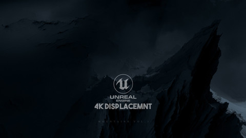 Unreal Engine 4K Mountains Displacement Map