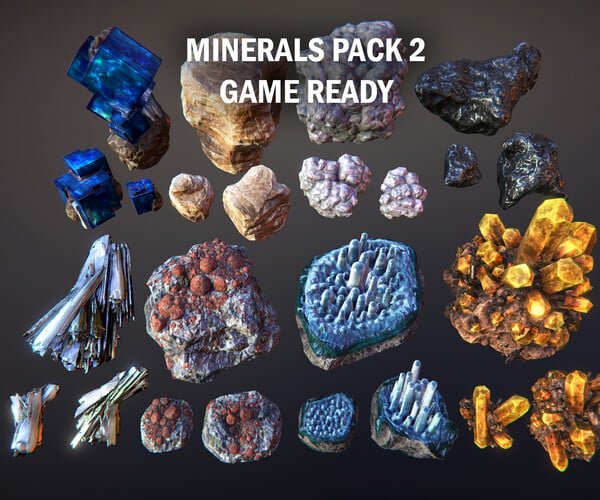 ArtStation Minerals pack 2 Game Assets