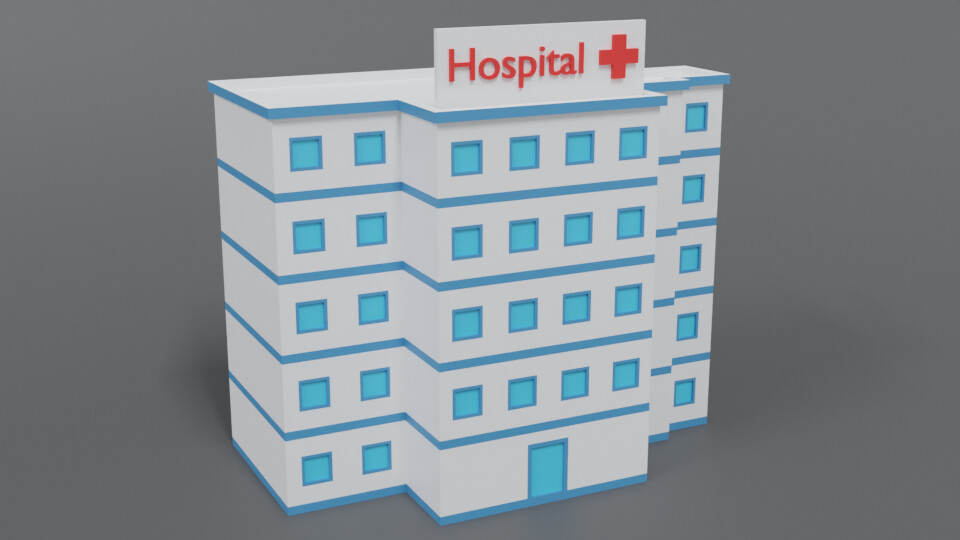 ArtStation - Low Poly Cartoon Hospital | Game Assets