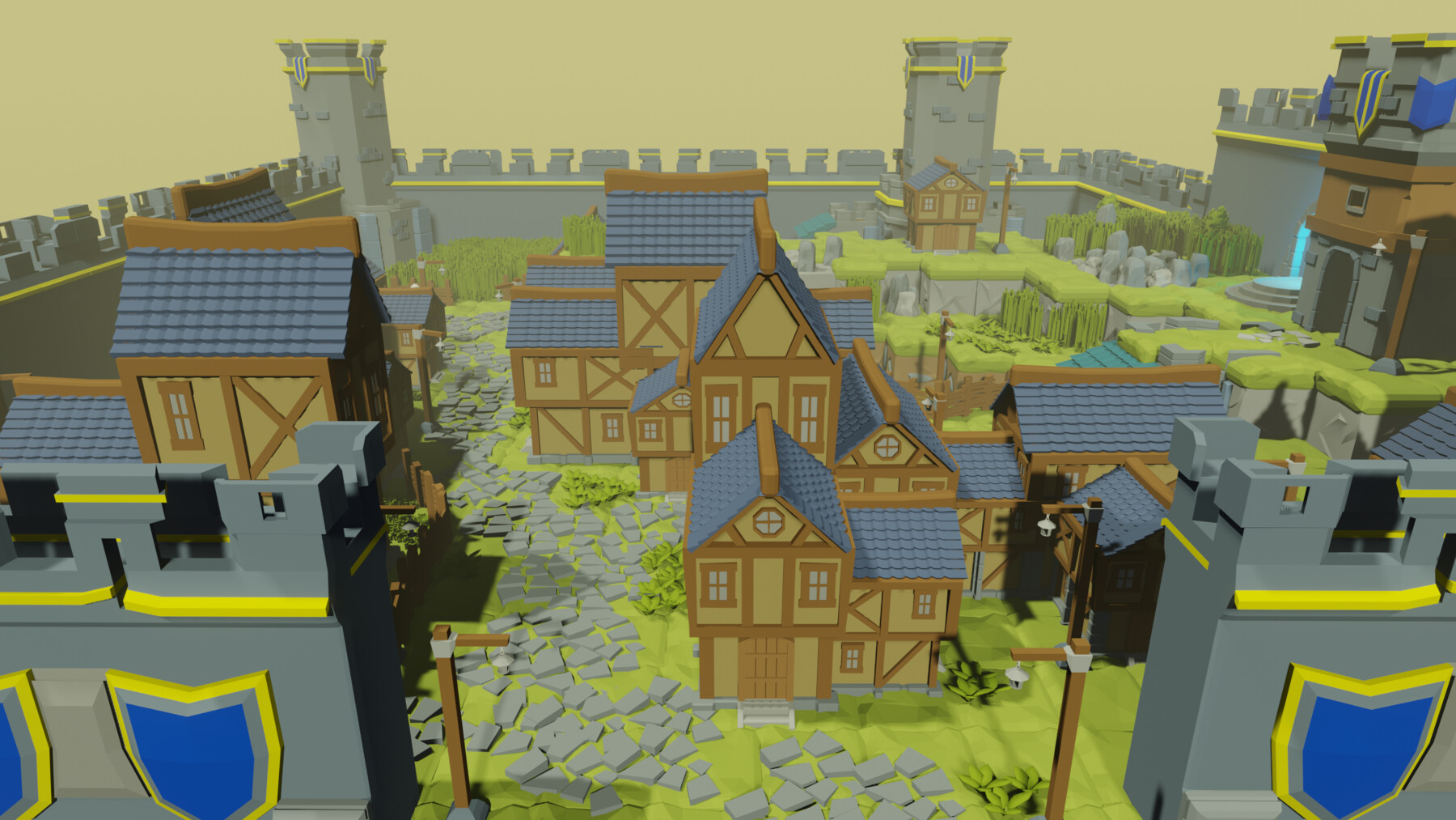 ArtStation - Lowpoly_game_asset\ medieval castle | Resources