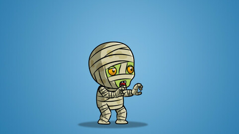 Tiny Mummy 01 2D Character Sprite