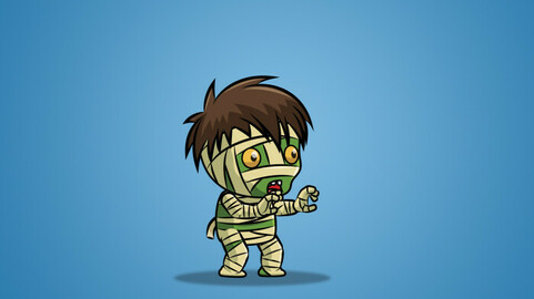 Tiny Mummy 02 2D Character Sprite