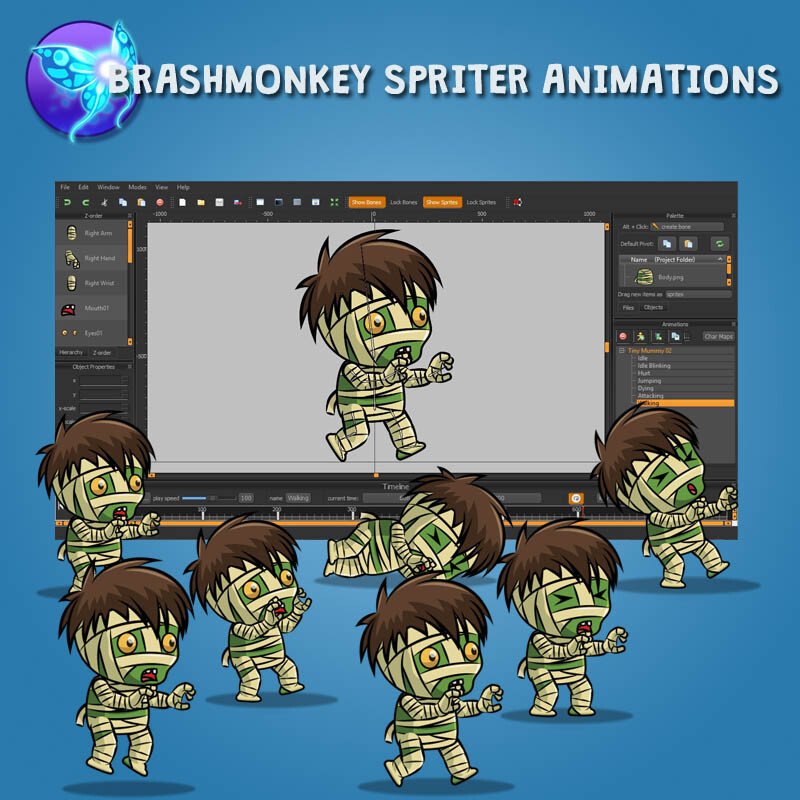 ArtStation - Tiny Mummy 02 2D Character Sprite | Game Assets