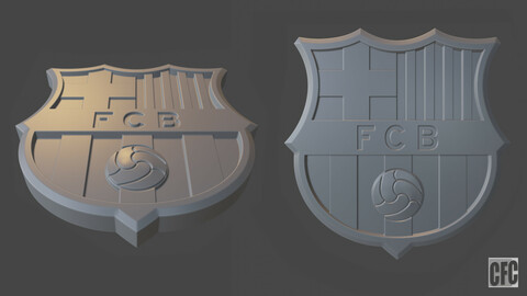F.C. Barcelona 3d print logo