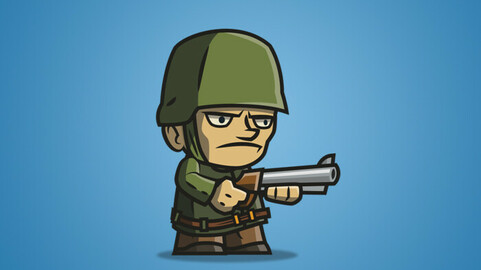 Tiny Army – Sam 2D Character Sprite
