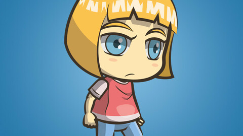 Jane Adventurous Girl 2D Character Sprite