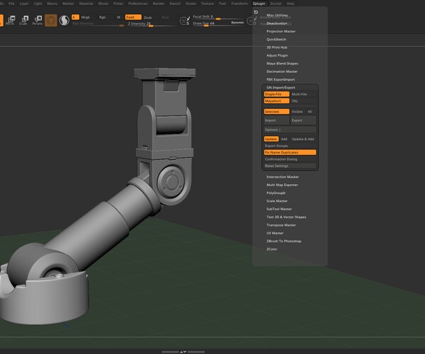 ArtStation GN ZBrush/Maya Import/Export Tool Resources