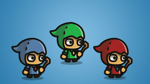 Tiny Style Character – Witcher 2D Character Sprite