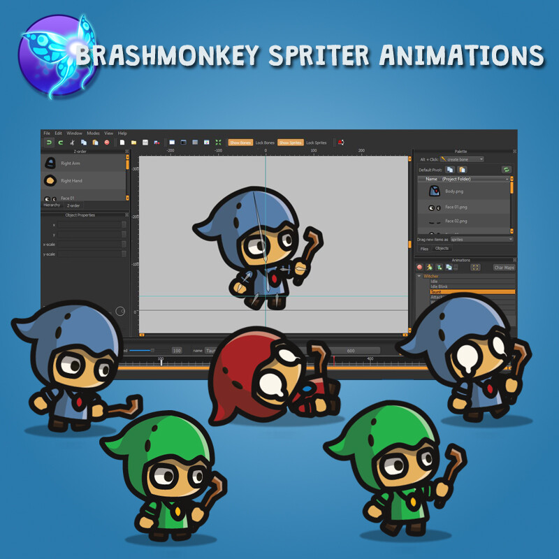 ArtStation - Tiny Style Character – Witcher 2D Character Sprite | Game ...