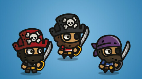 Tiny Style Character – Pirate 2D Character Sprite