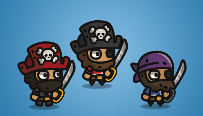 ArtStation - Tiny Style Character – Pirate 2D Character Sprite | Game ...