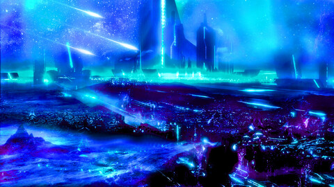 Concept Art - Science Fiction - landscape - sci-fi - Digital painting - game art - photo manipulation - environment