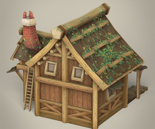 ArtStation - Game Ready Wooden House | Game Assets