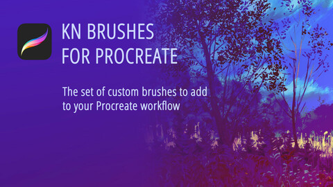 KN Brushes  (Painting+FX brushes )  for Procreate app  - Two sets