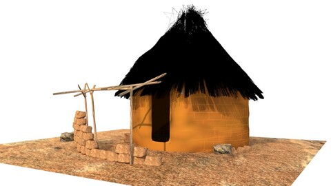 Maisons De Village Africain  3D