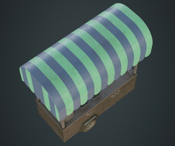 ArtStation Food Cart 1B Game Assets