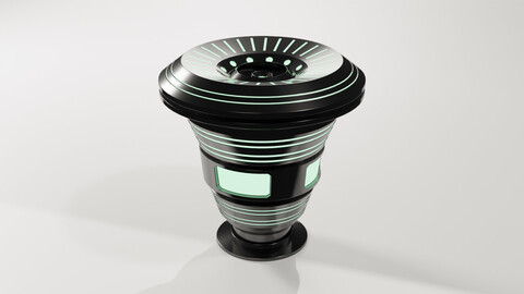 Sci-fi Round Computer