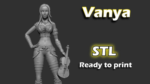 Vanya Female Bard 3D print ready