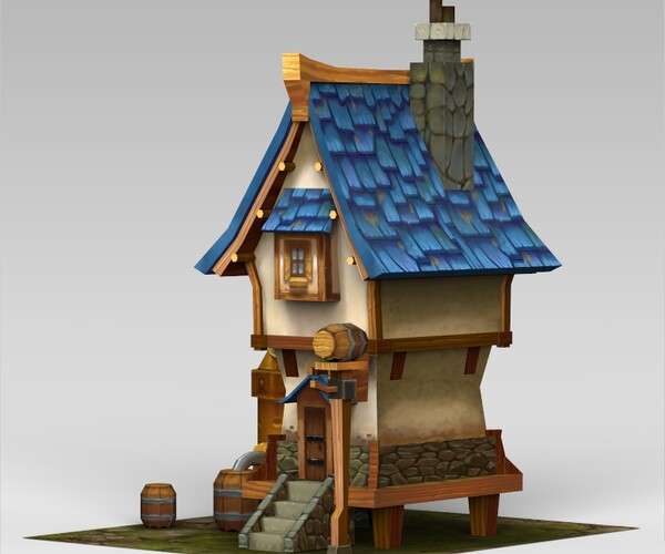 ArtStation - Low Poly Fantasy Home | Game Assets