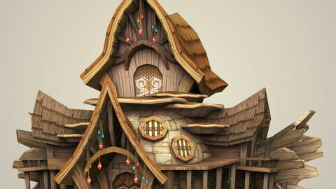 Game Ready Fantasy Wooden Hut