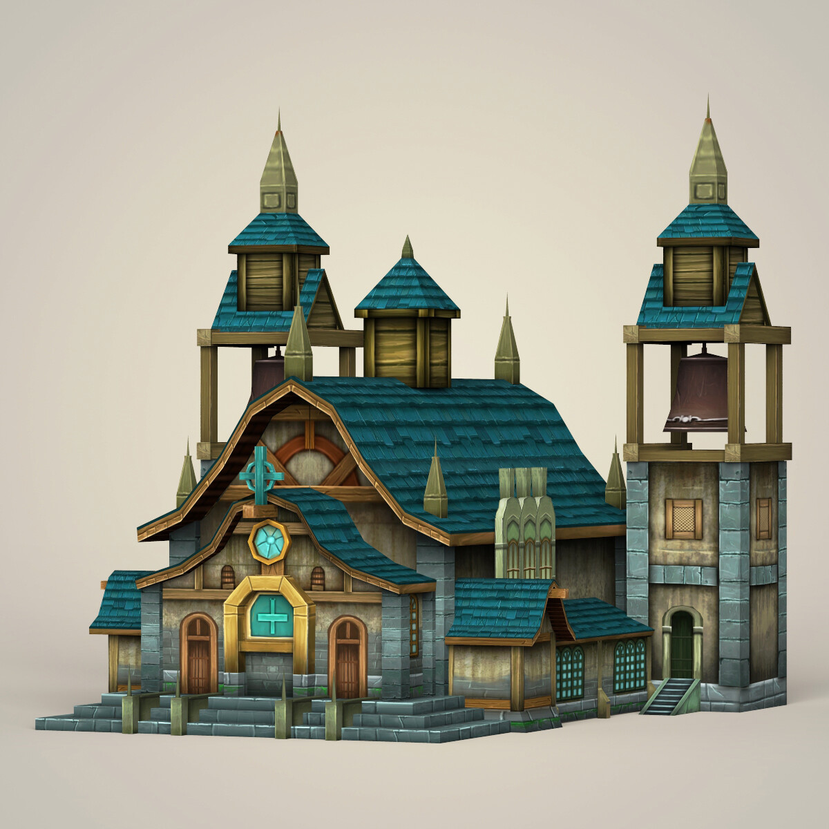 ArtStation - Game Ready Village Church | Game Assets